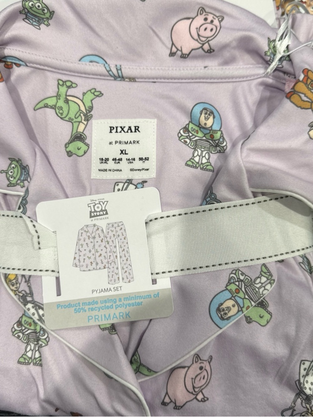 Disney Pixar Toy Story X Primark Long Sleeve Pyjama Set Size XL NEW